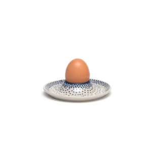 Bunzlauer Keramik Eierbecher flach mit Unterteller 61A Unikat
