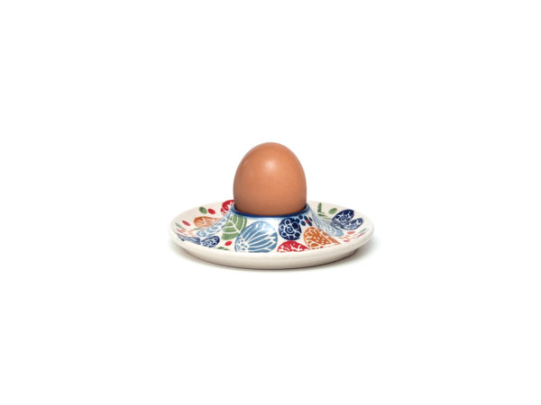 Bunzlauer Keramik Eierbecher mit Unterteller KOKU Unikat Modern signiert