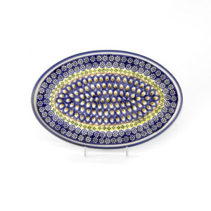 Bunzlauer Servierplatte oval 35x23cm Dekor A-09