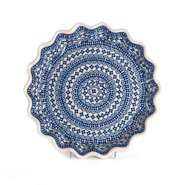 Bunzlauer Keramik Quicheform Tortenform Stern 32.5 cm Dekor D-922
