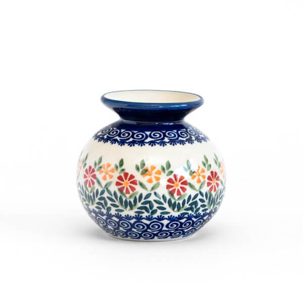 Bunzlauer Keramik Blumenvase Dekor JS14 Handbemalt