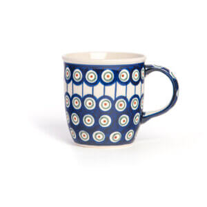 Bunzlauer Keramik Tasse mit Henkel 320ml Dekor D-8 Handarbeit