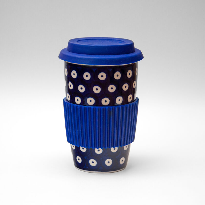Bunzlauer Keramik Becher To Go 350ml Dekor 70A Handarbeit