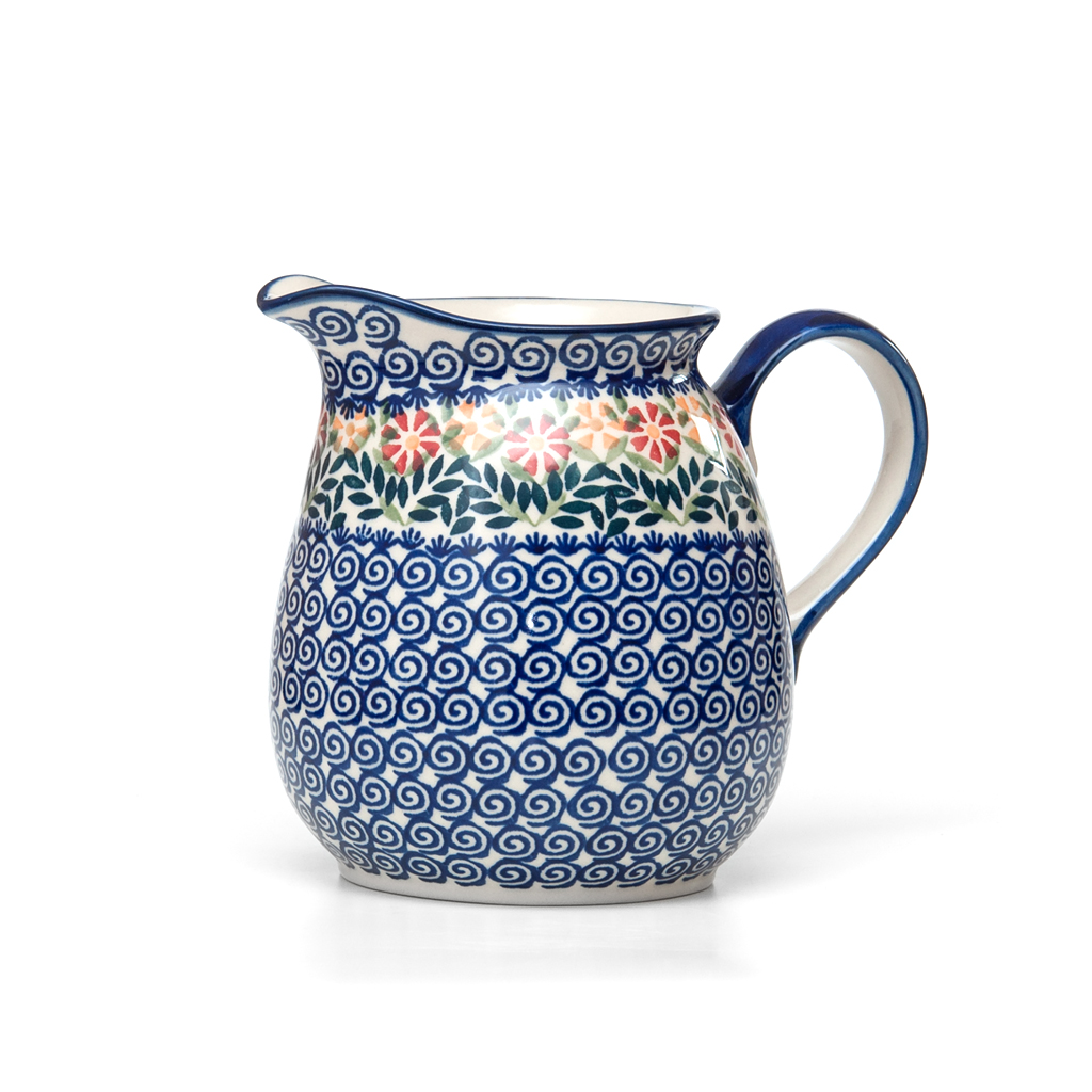 Polish Pottery Jug 1,5 Litre Pattern JS14 Handmade New