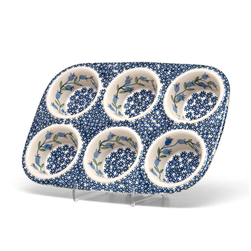 Polish Pottery Muffin Pan 32x31cm Pattern ASD|