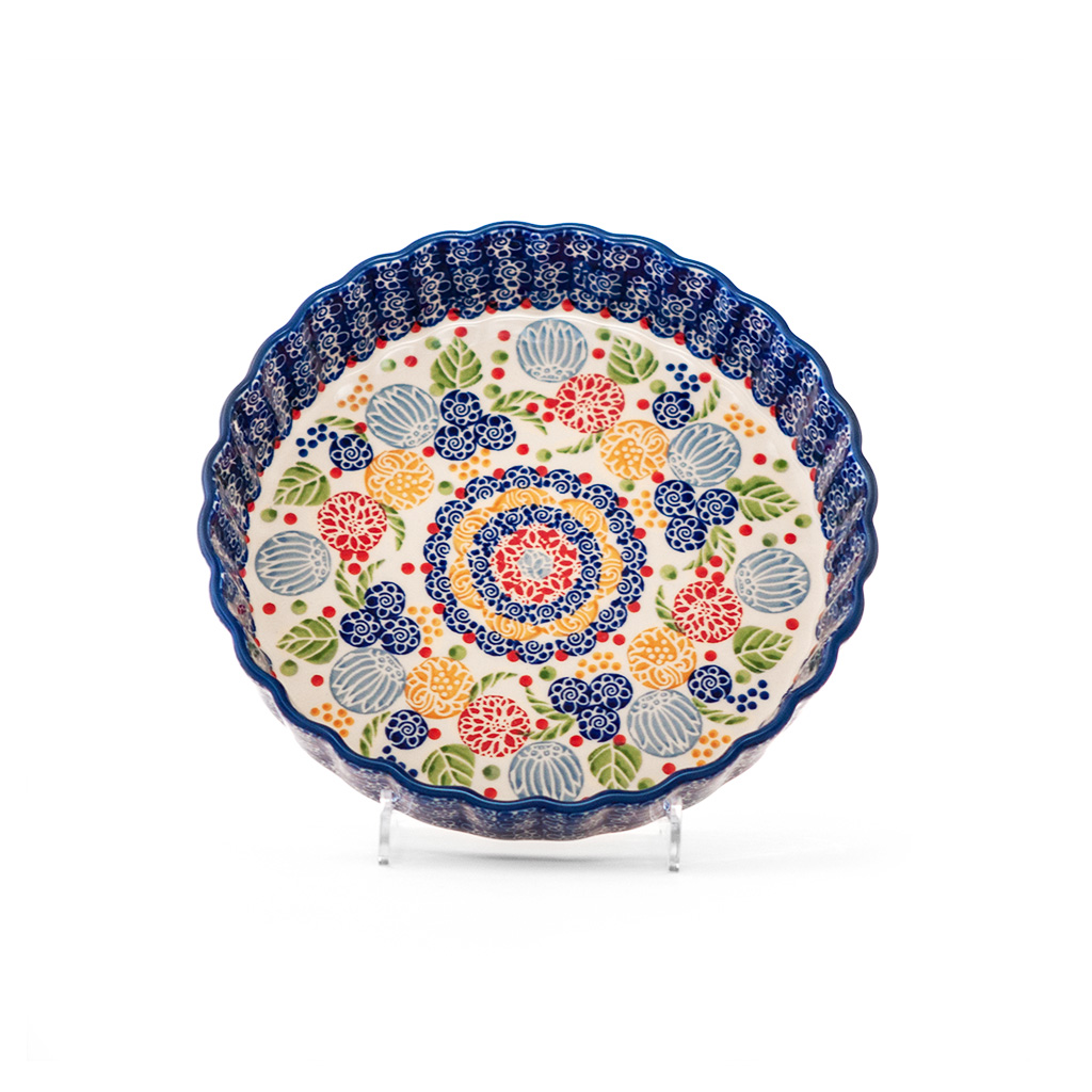 Bunzlauer Keramik Quiche Tarteform 23cm Dekor KOKU Unikat Modern signiert