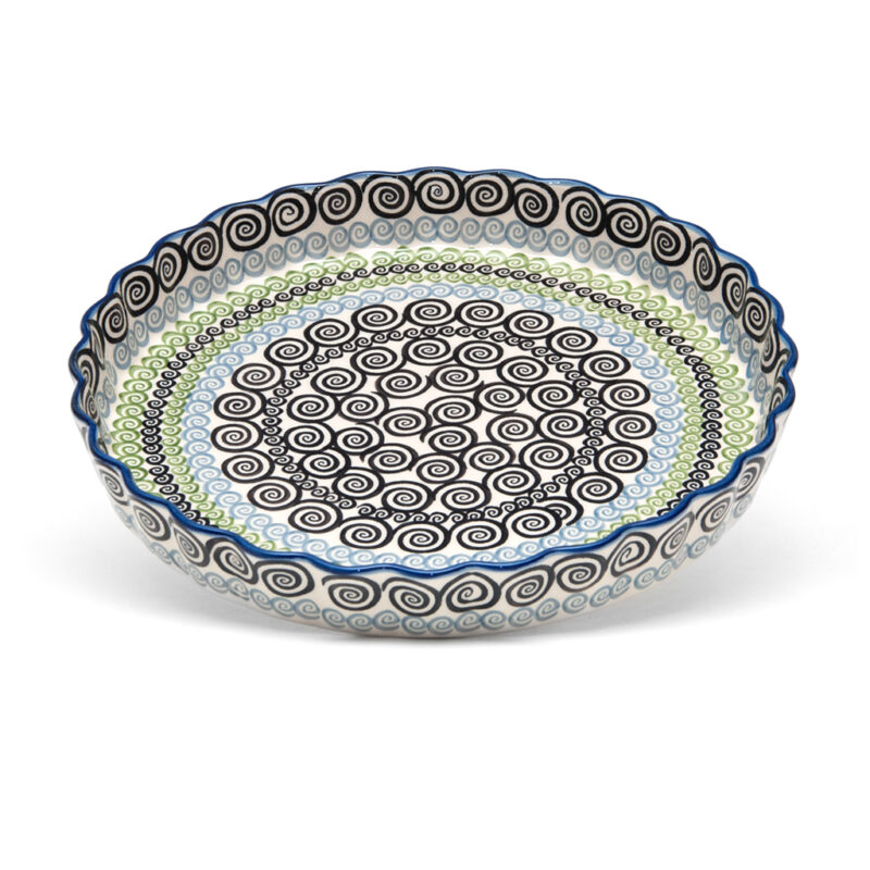 Bunzlauer Keramik Quiche Tarteform 30cm Dekor CGZC Unikat Modern