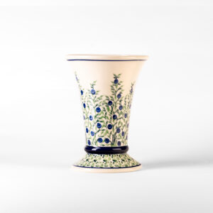 Bunzlauer Blumenvase konisch Dekor D-1208