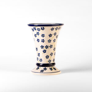 Bunzlauer Blumenvase konisch Dekor D-1244