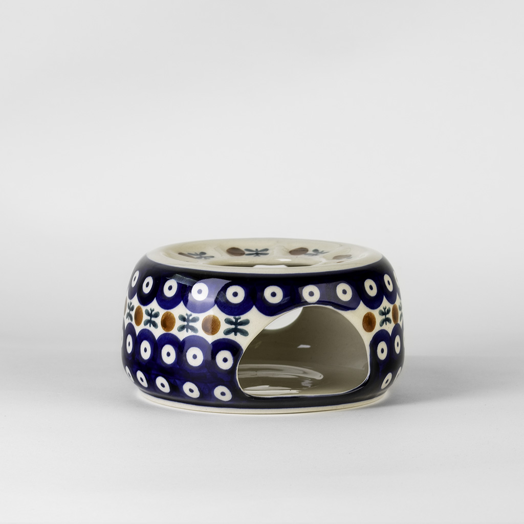 Bunzlauer Stövchen für Apfelbräter Dekor 70