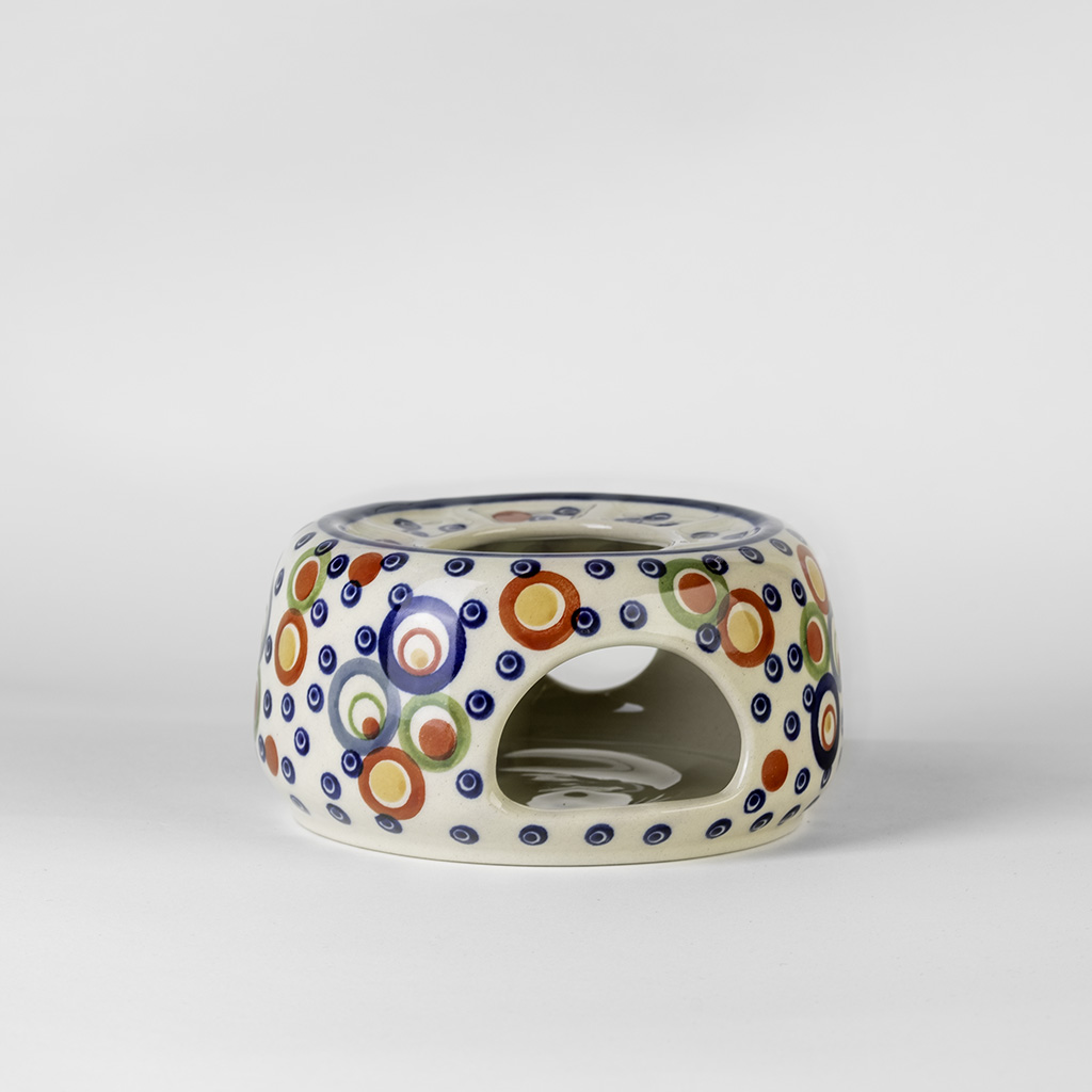 Bunzlauer Stövchen für Apfelbräter Dekor AS38