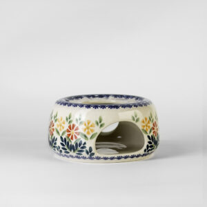 Bunzlauer Stövchen für Apfelbräter Dekor JS14