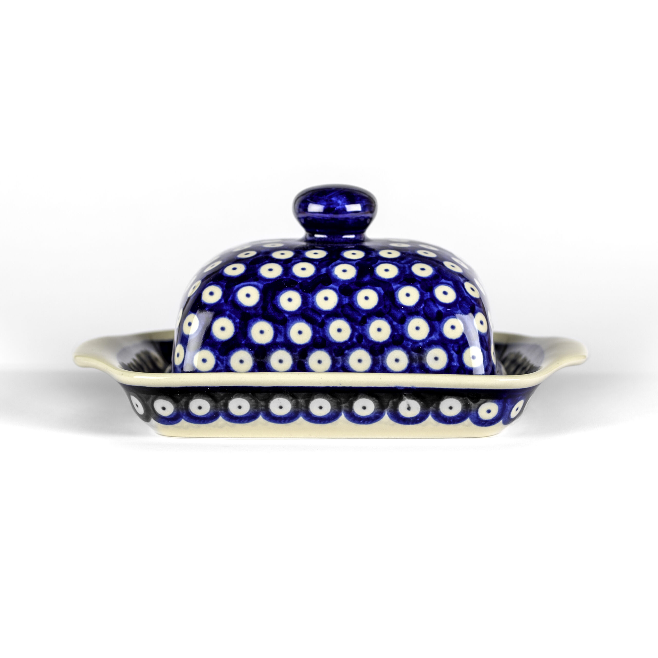 Bunzlauer Butterglocke rechteckig Dekor BT-01